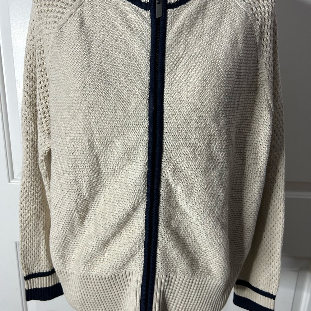 NIC + ZOE COTTON MESH ZIPPED UP CARDIGAN
(Size large) - Picture 7 of 11